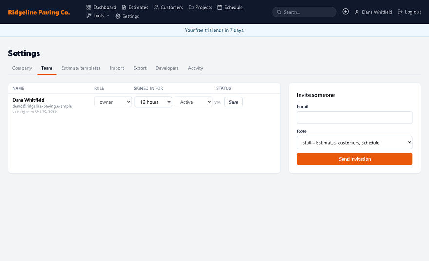 Invite your team with the right access