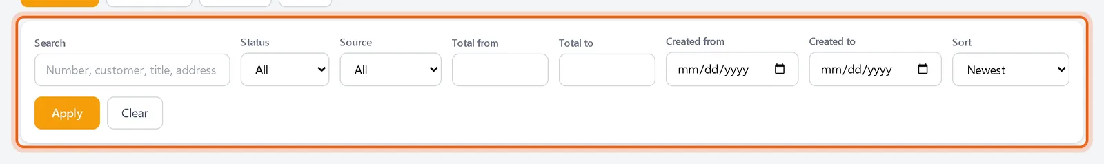 Report filters